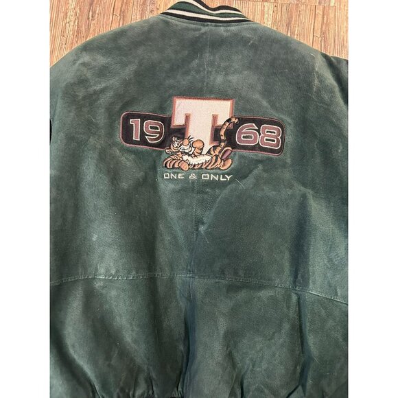 Vintage Disney Store Green Varsity Jacket Tigger 1968 Logo & Embroidery Zip M - Picture 6 of 10